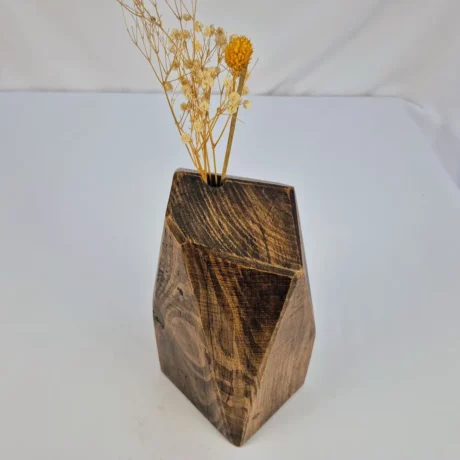 Vase soliflore en bois massif
