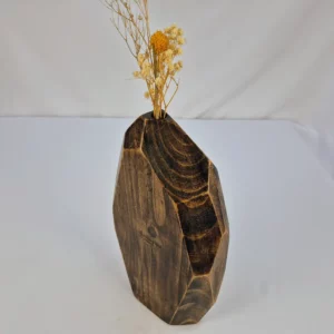 Vase soliflore en bois massif