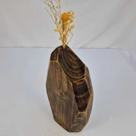 Vase soliflore en bois massif