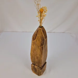 Vase soliflore en bois massif