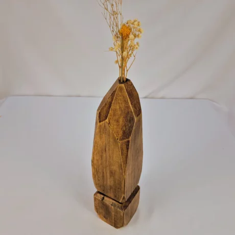 Vase soliflore en bois massif
