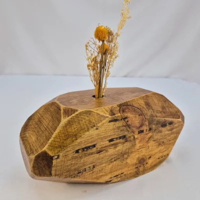 Vase soliflore en bois massif