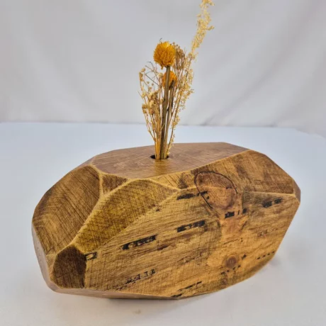Vase soliflore en bois massif