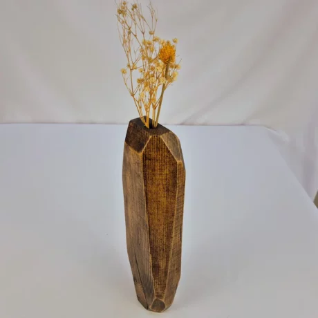Vase soliflore en bois massif