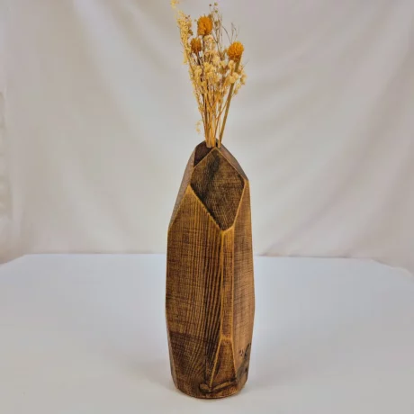 Vase soliflore en bois massif