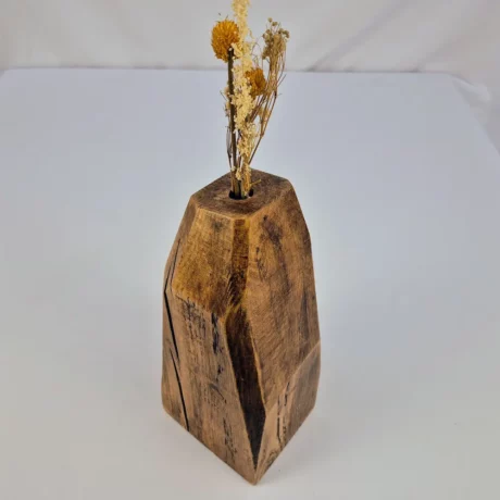 Vase soliflore en bois massif