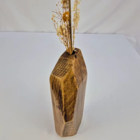 Vase soliflore en bois massif