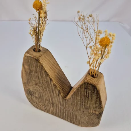 Vase soliflore en bois massif