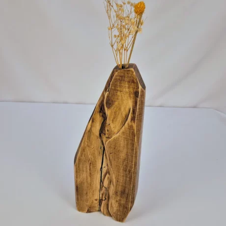 Vase soliflore en bois massif