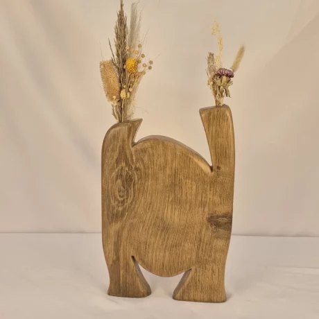 Vase Soliflore design en bois