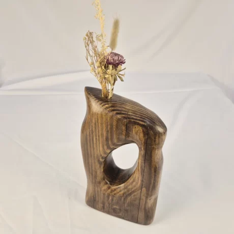 Vase Soliflore design en bois