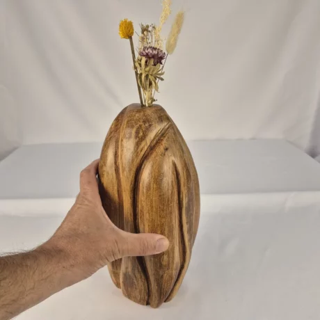 Vase Soliflore design en bois