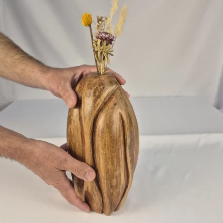 Vase Soliflore design en bois