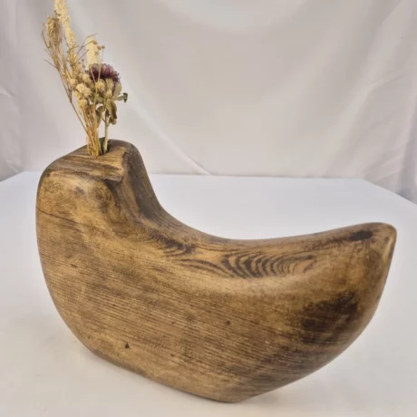 Vase soliflore design en bois