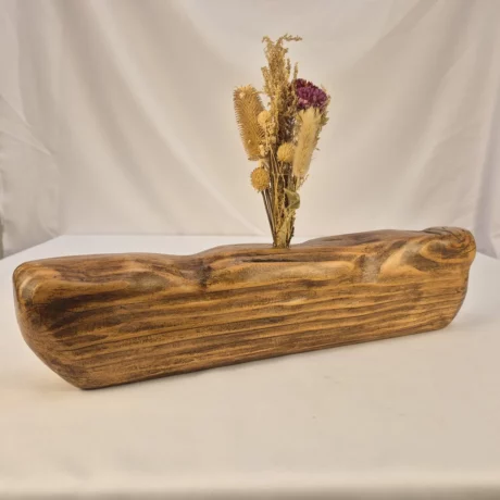 Vase soliflore design en bois