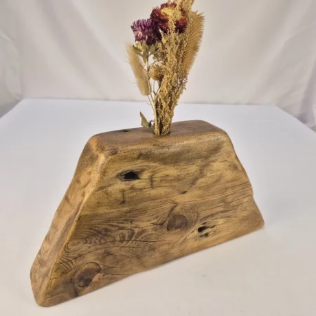 Vase soliflore design en bois