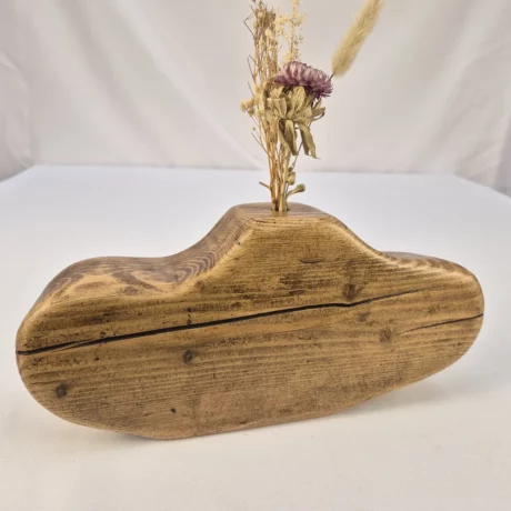 Vase soliflore design en bois