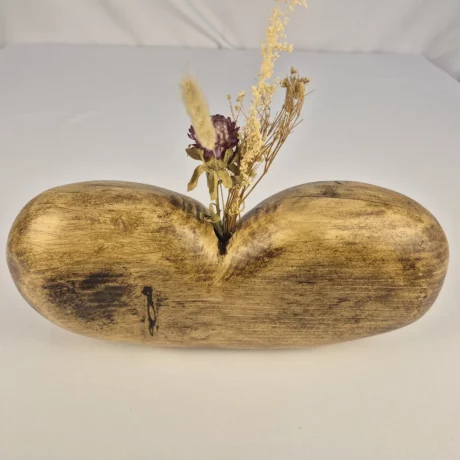 Vase soliflore design en bois