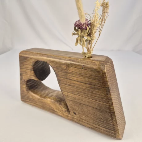 Vase soliflore design en bois