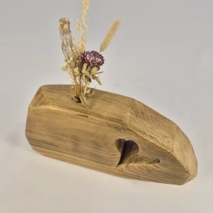 Vase soliflore design en bois