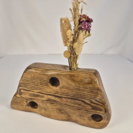 Vase soliflore design en bois