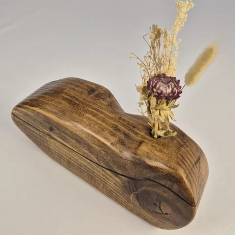 vase soliflore design en bois