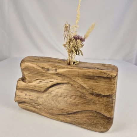 Vase soliflore design en bois