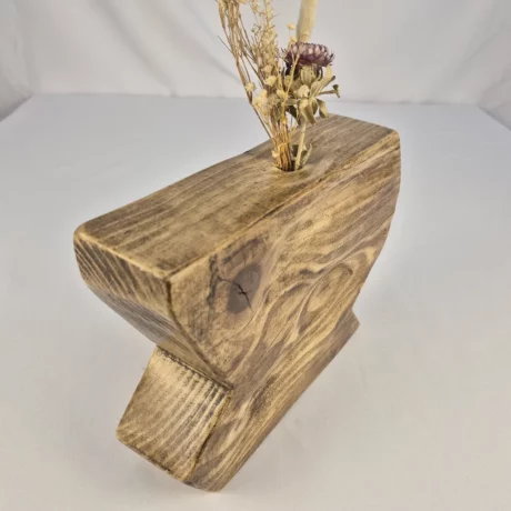 Vase soliflore design en bois