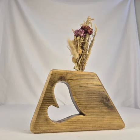Vase soliflore design en bois