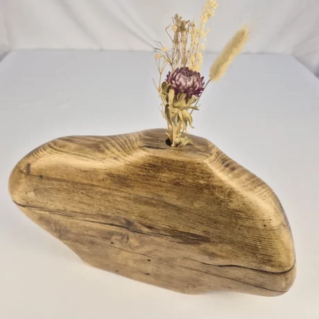 Vase soliflore design en bois