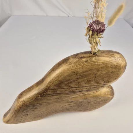 Vase soliflore design en bois