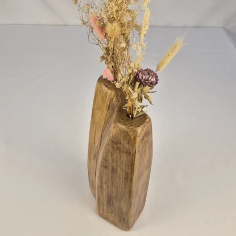 Vase soliflore design en bois