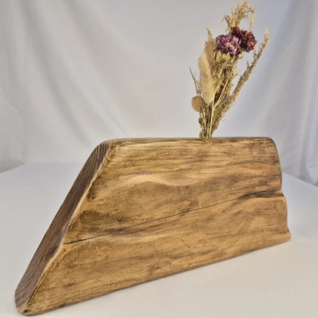 Vase soliflore design en bois