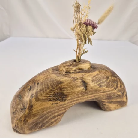 Vase soliflore design en bois