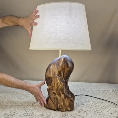 Lampe à poser design en bois