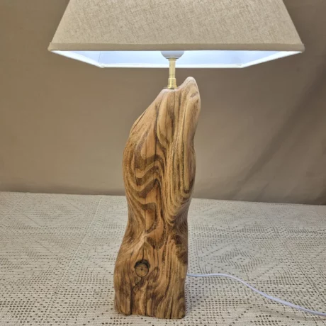 Lampe à poser design en bois