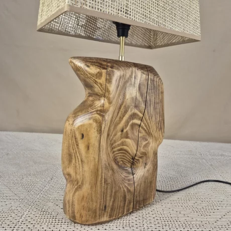 Lampe à poser design en bois