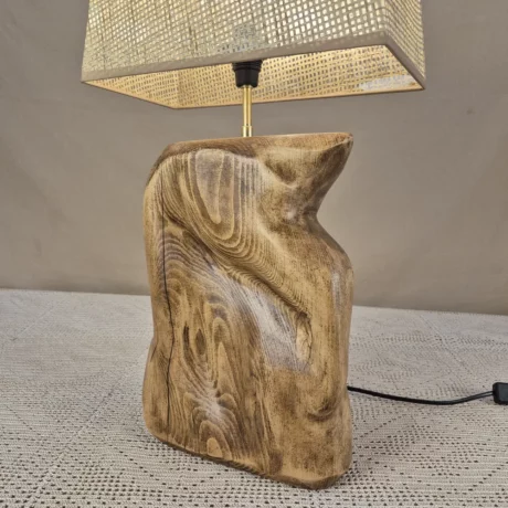 Lampe à poser design en bois