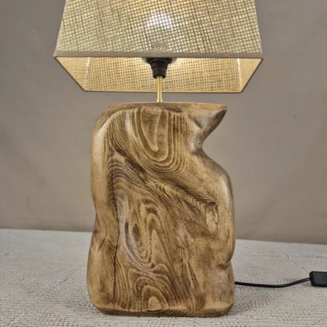 Lampe à poser design en bois