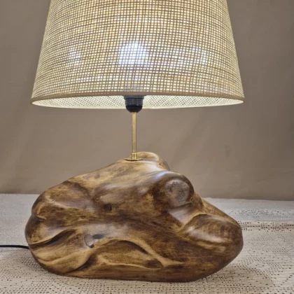 Lampe à poser design en bois