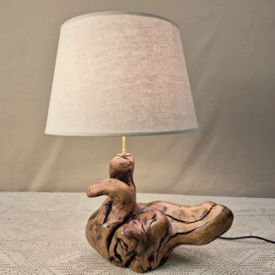 Lampe à poser design en bois