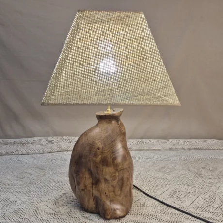 Lampe à poser design en bois