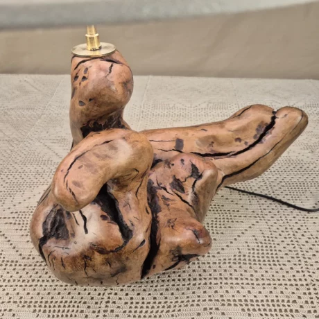 Lampe à poser design en bois