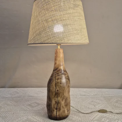 Lampe à poser design en bois