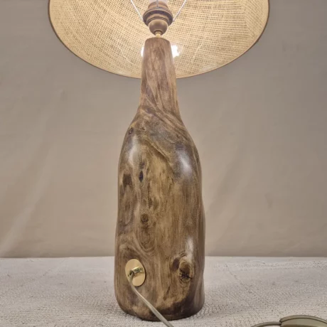 Lampe à poser design en bois