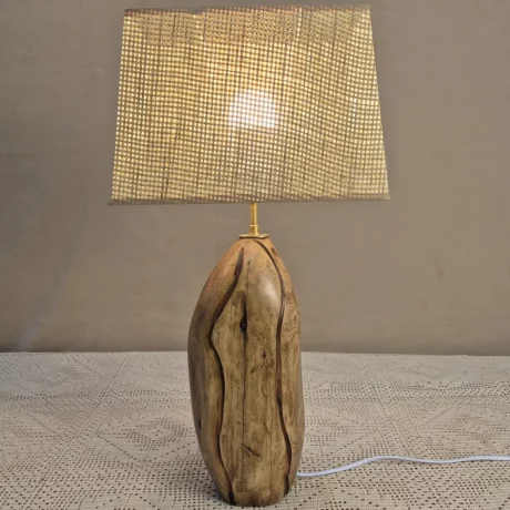 Lampe à poser design en bois