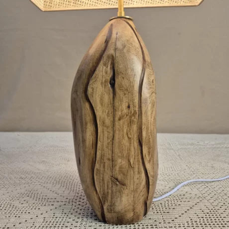Lampe à poser design en bois