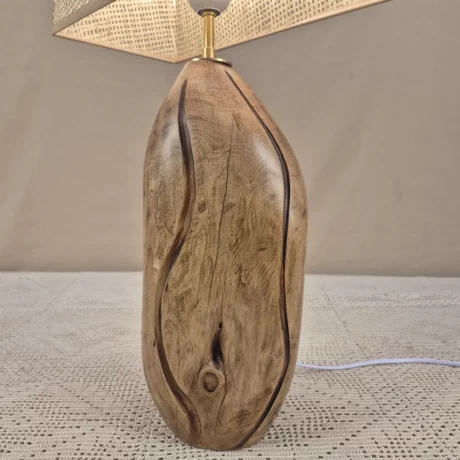 Lampe à poser design en bois