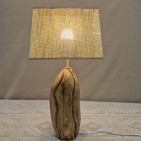 Lampe à poser design en bois