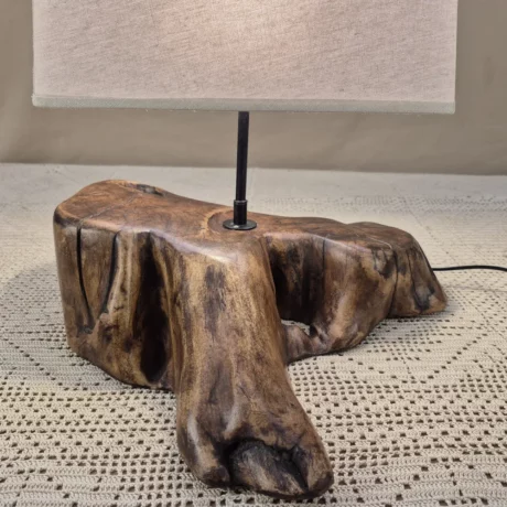 Lampe à poser design en bois